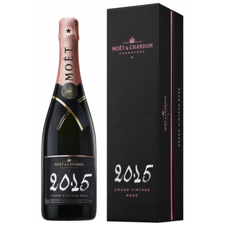 Moët & Chandon Grand Vintage Rosé 2015 champagne met geschenkverpakking
