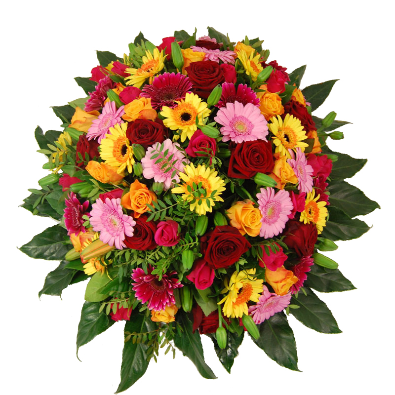 Rouwbiedermeier gemengde bloemen
