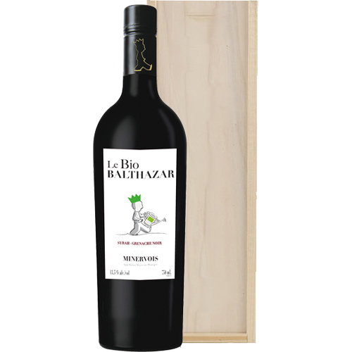 Le Bio Balthazar Minervois Biologische rode wijn in wijnkist