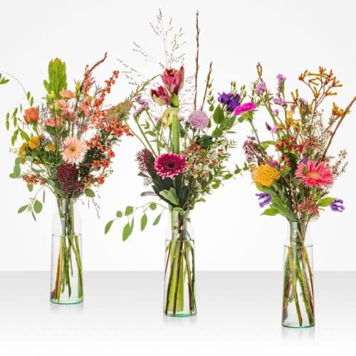 Voorbeeldboeketten seizoensboeket winter in verschillende samenstellingen