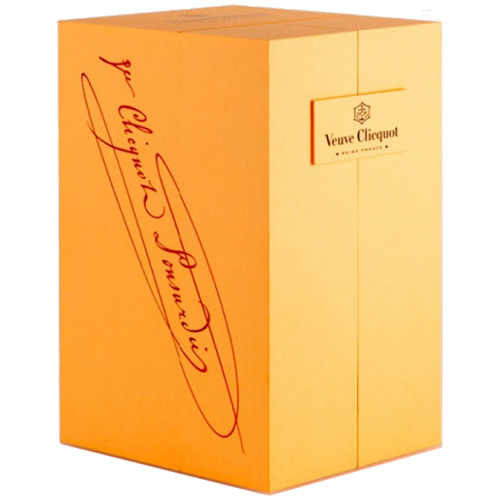 Veuve clicquot Rosé in luxe geschenkbox met 2 flutes Champagne Veuve Clicquot Rosé 75CL in Luxe Geschenkbox met glazen