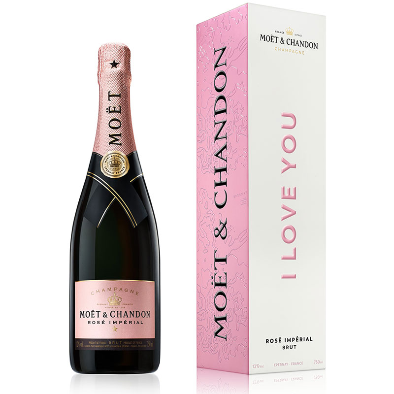 Moët & Chandon Rosé in Giftbox I love you