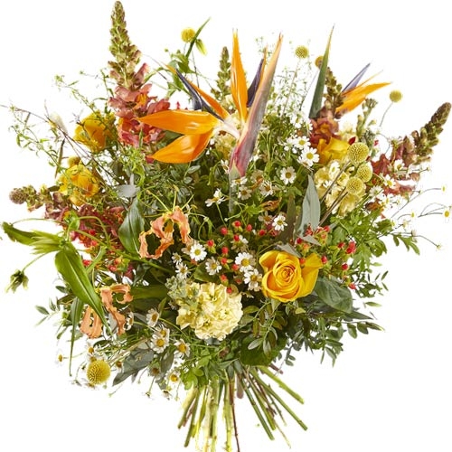 Vurig zomerboeket met Luxe bloemen