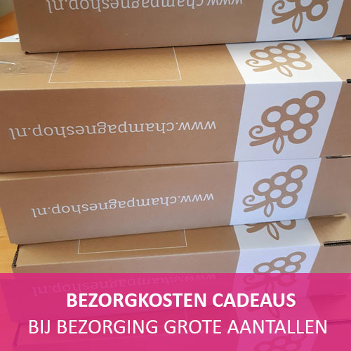 Bezorgkosten bij bestelling van grotere aantallen champagne en cadeaus