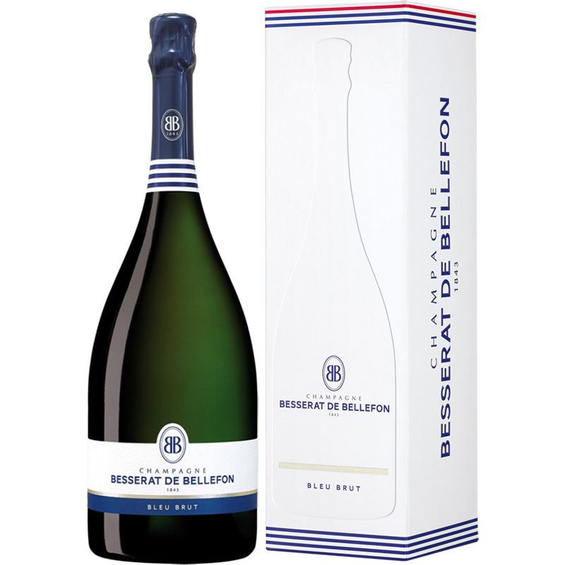 Besserat de Bellefon Cuvee Bleu Brut Magnum in geschenkverpakking 750 ML