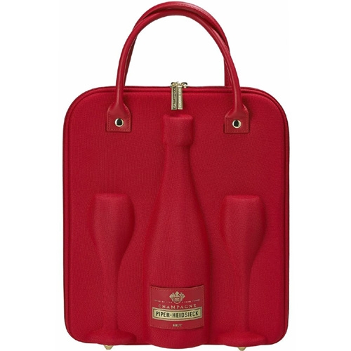 Piper-Heidsieck Travelbag koeltas Piper-Heidsieck Cuvée Brut in Travelbag met 2 glazen 750ML