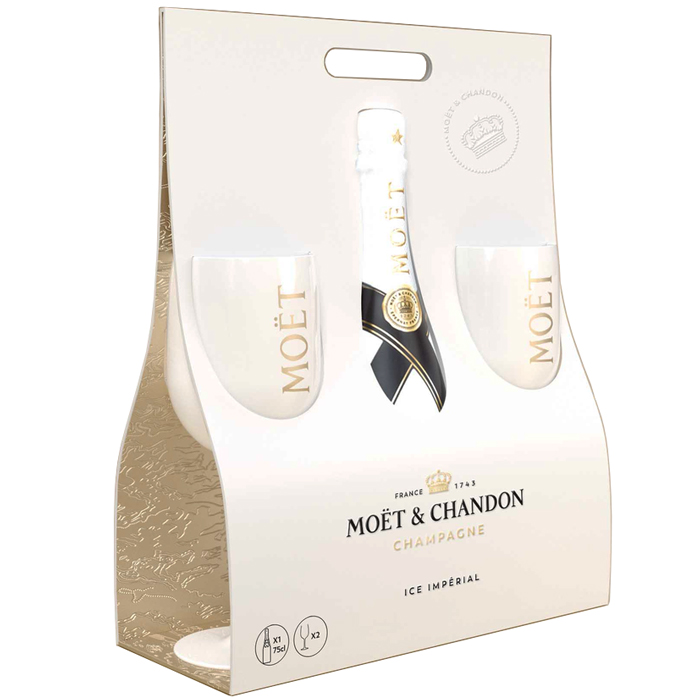 Moët & Chandon Ice Giftpack White met glazen