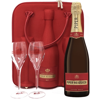 Piper-Heidsieck Cuvée Brut in Travelbag met 2 glazen 750ML