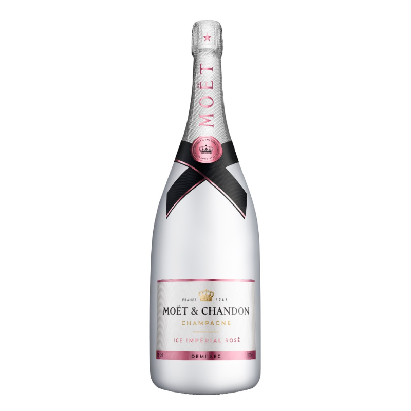 Magnum Moët & Chandon Ice Impérial Rosé champagne in witte fles