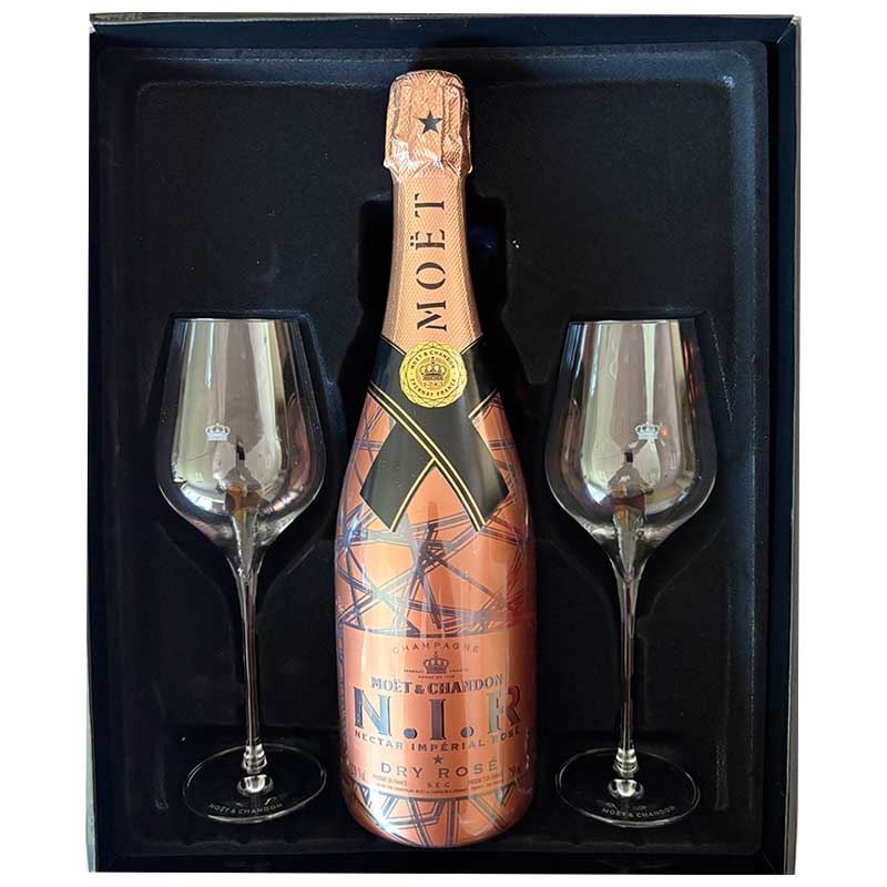 Moet & Chandon Brut Impérial in luxe geschenkdoos met glazen