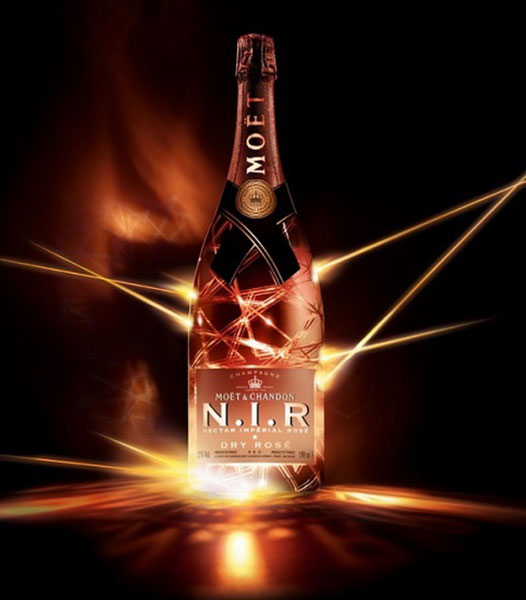 Moët & Chandon N.I.R. Dry Rosé Magnum fles met led-lampje