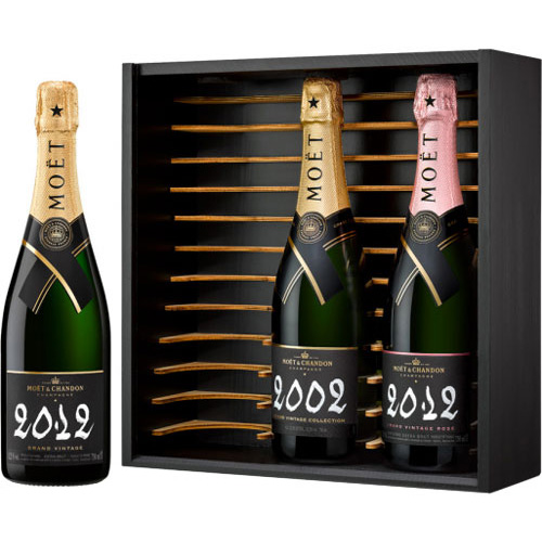 Moet & Chandon Grand Vintage Trilogy in kist