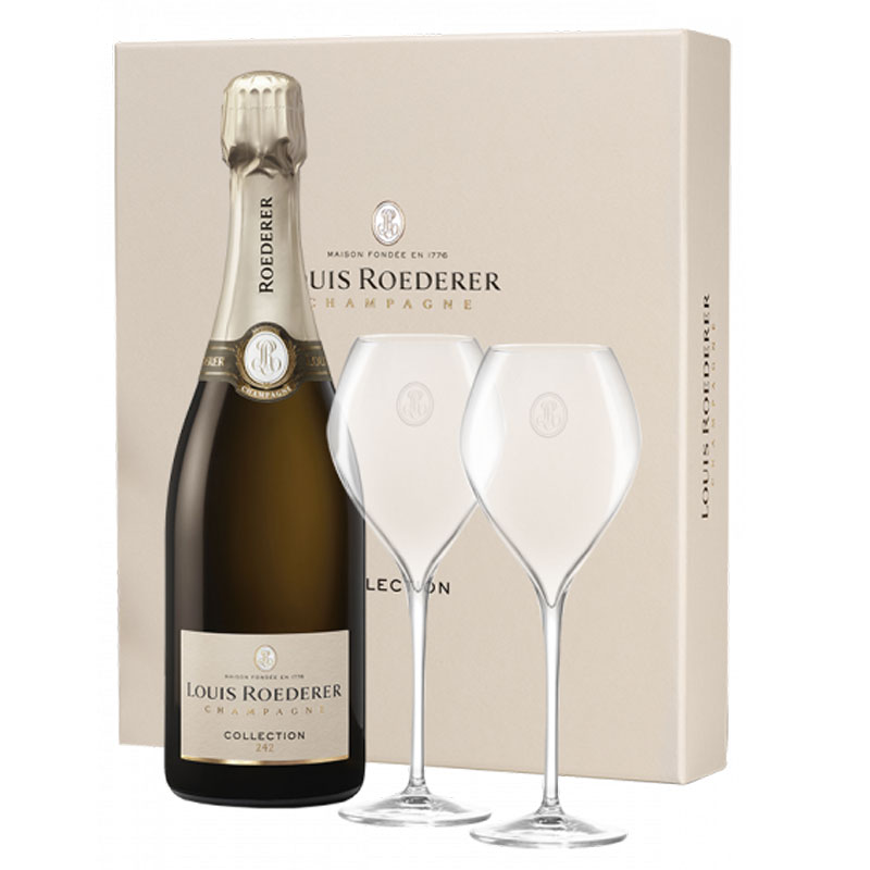 Louis Roederer Brut Collection 2 flutes  in geschenkverpakking